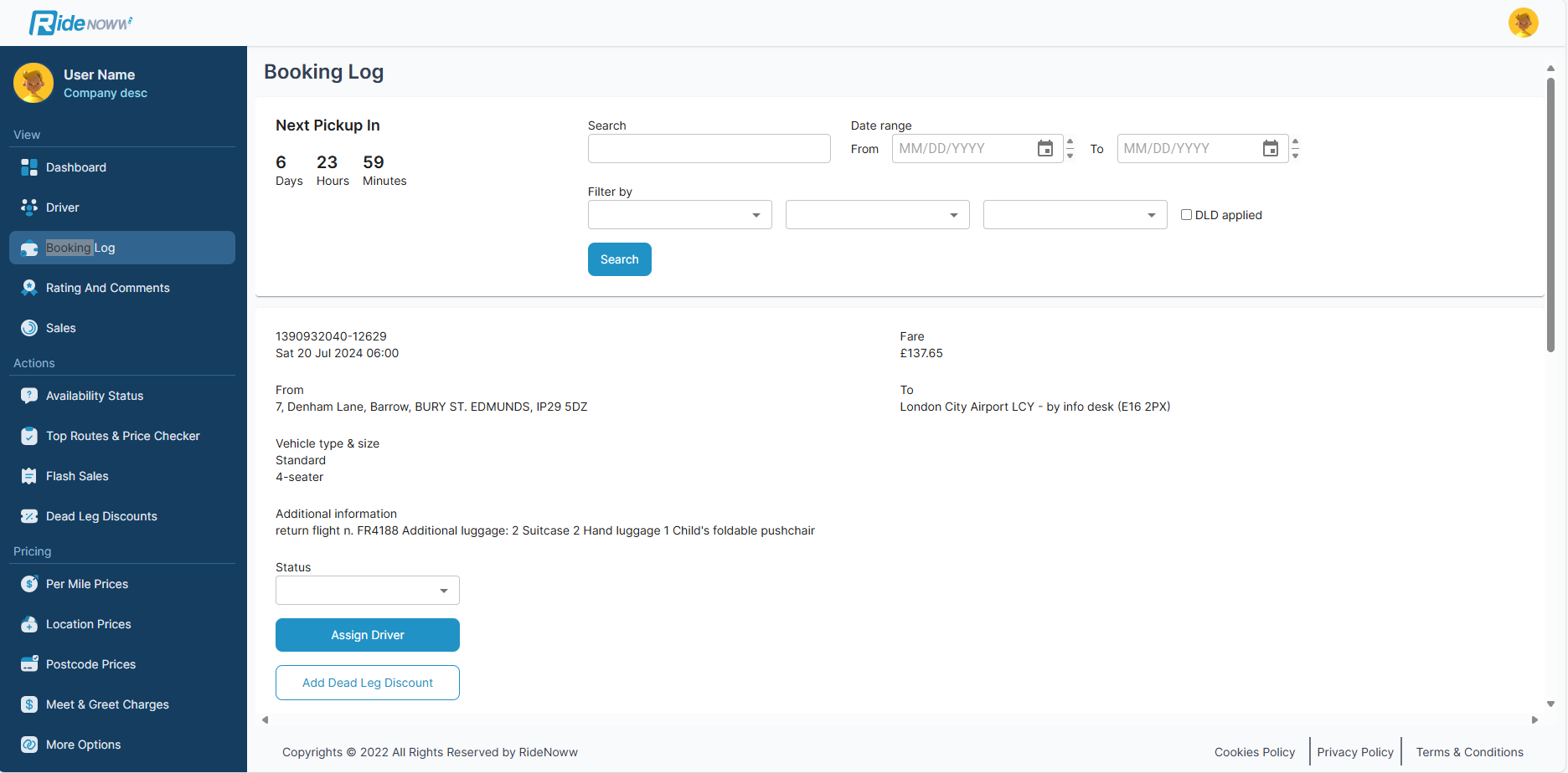 Real-time operations management screen for AI-powered logistics order automation platform